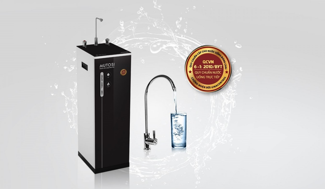 Máy lọc nước nóng nguội Mutosi MP-582H-BKQ - Đạt chuẩn Quốc gia nước uống trực tiếp