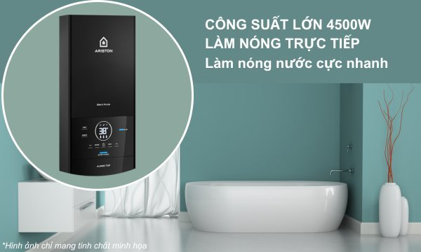 Máy nước nóng Ariston AURES Top 4.5P Làm nóng nhanh chóng