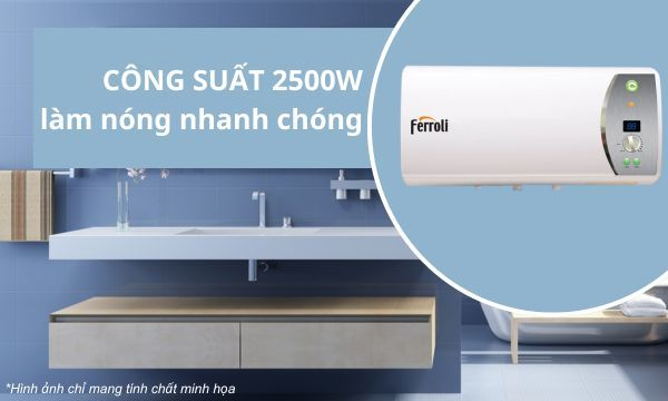 Máy nước nóng Ferroli Verdi 30 AG+ làm nóng nhanh chóng