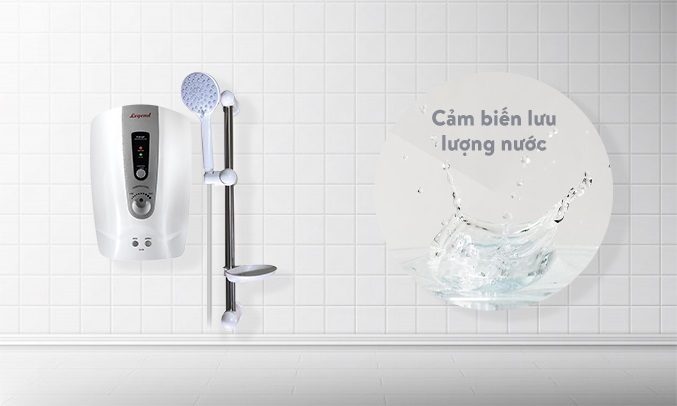 Máy tắm nước nóng Legend LEF35-E Bạc - Cảm biến lưu lượng nước