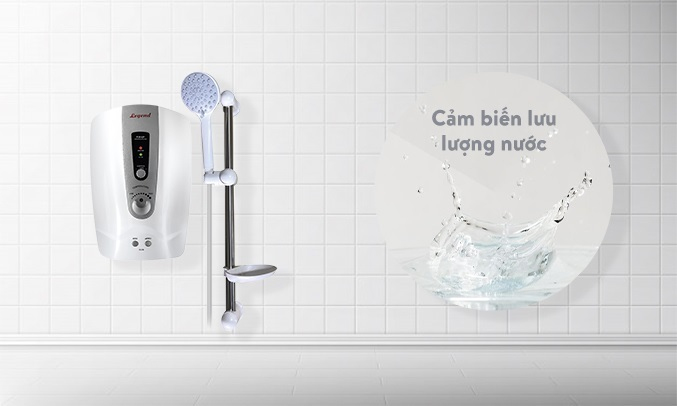 Máy tắm nước nóng Legend LEF35-EP Bạc - Cảm biến lưu lượng nước