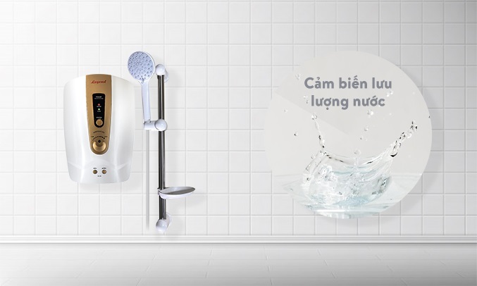 Máy tắm nước nóng Legend LEF35-EP Vàng - Cảm biến lưu lượng nước