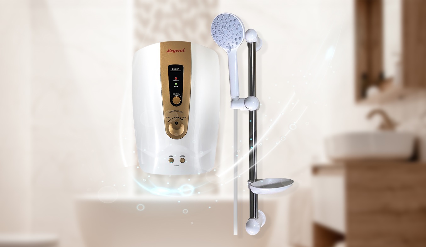 Máy tắm nước nóng Legend LEF35-EP Vàng - Công suất mạnh mẽ