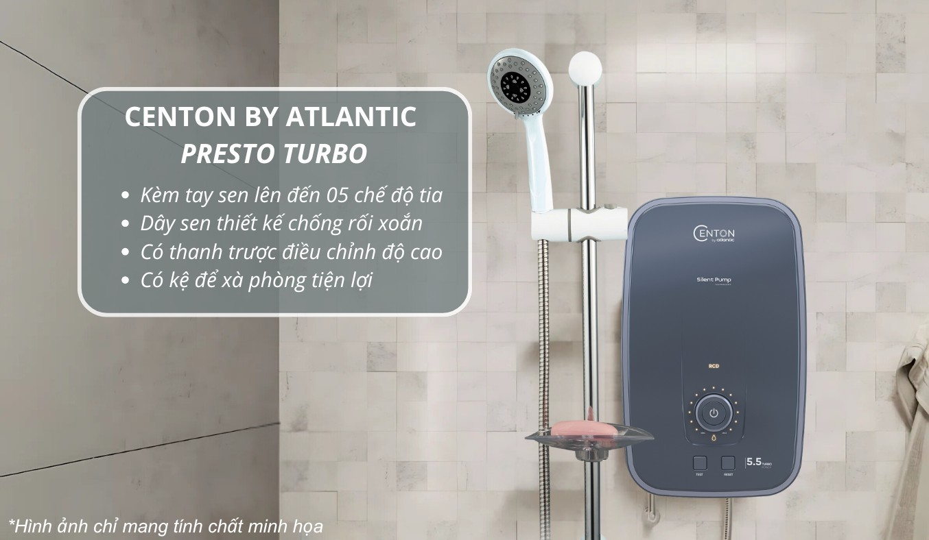 Máy nước nóng trực tiếp Centon by Atlantic Presto Turbo EIWH P M-N3 5.5kW