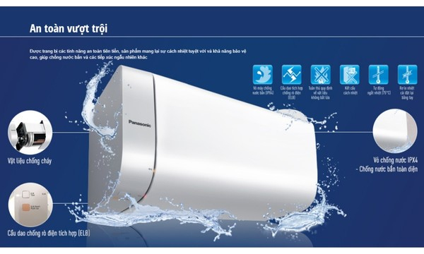 Máy nước nóng Panasonic DH-20HBM An toàn vượt trội