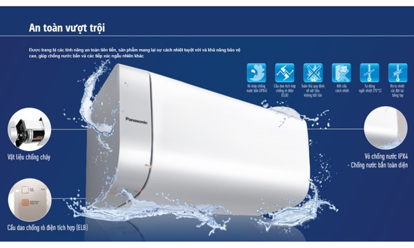 Máy nước nóng Panasonic DH-30HBM An toàn vượt trội