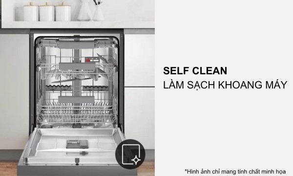 Máy rửa chén độc lập Samsung DW60CG550FSGSV Chương trình Self Clean tự động làm sạch