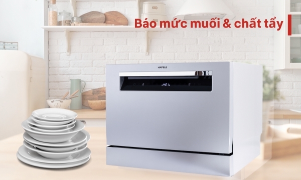 Máy rửa chén Hafele - Báo muối và chất tẩy