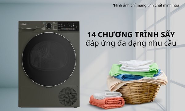 Máy sấy quần áo Hitachi Inverter 10 kg TD-100XFVEM