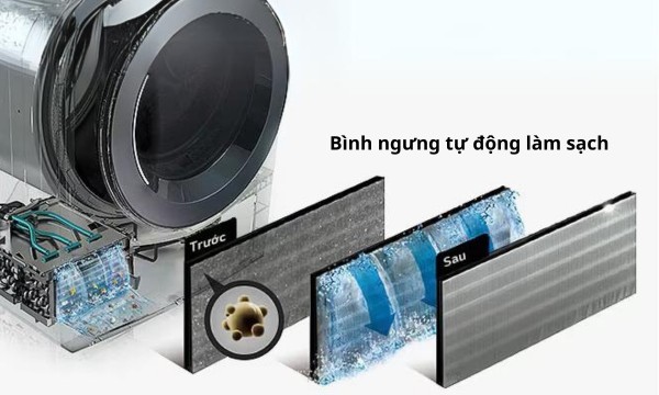 Máy sấy quần áo LG Inverter 9 kg DVHP09B Dàn ngưng dễ vệ sinh