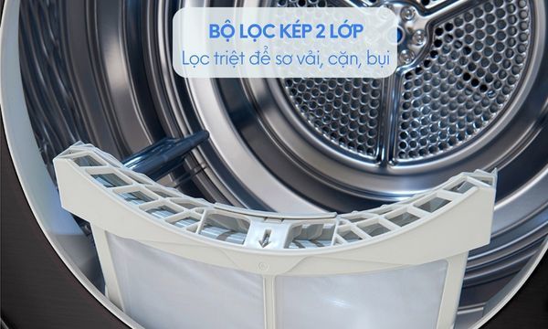 Máy sấy quần áo LG Inverter 10.5 kg DVHP50M Sấy khô từ lần đầu tiên