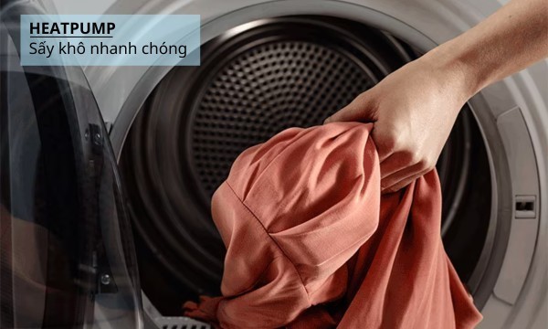 Máy sấy quần áo Electrolux Inverter 9 kg EDH903R9WB làm khô nhanh chóng