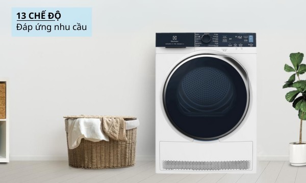 Máy sấy quần áo Electrolux Inverter 9 kg EDH903R9WB nhiều chương trình sấy