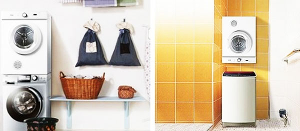 Hai cách lắp đặt máy sấy tiết kiệm không gian cho hộ gia đình