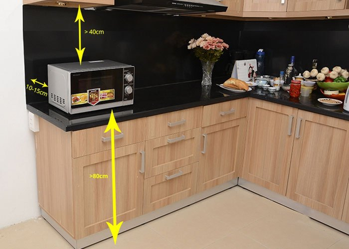 Vị trí đặt lò vi sóng hợp lí