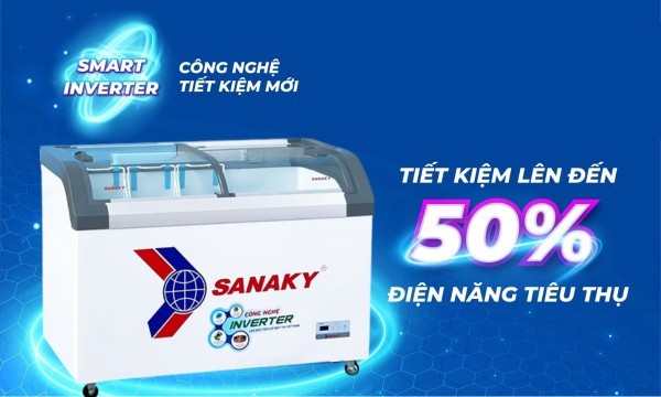 Tủ đông Sanaky Inverter 350 lít VH-4899K3B công nghệ inverter