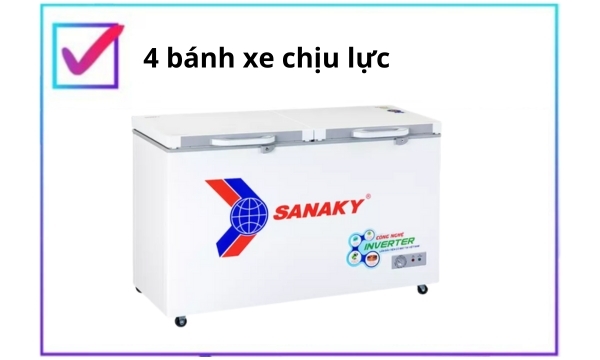 Tủ đông Sanaky Inverter 410 lít VH-5699HY4K giỏ đựng đồ có thể tháo rời