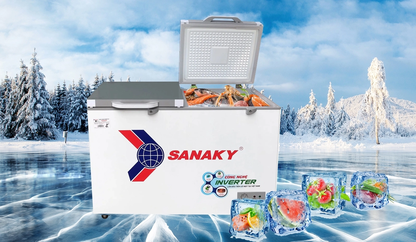Tủ đông Sanaky Inverter 270 lít VH-3699A4K độ bền cao