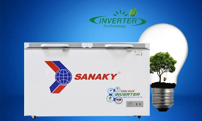 Tủ đông Sanaky Inverter 270 lít VH-3699A4K công nghệ inverter tiên tiến