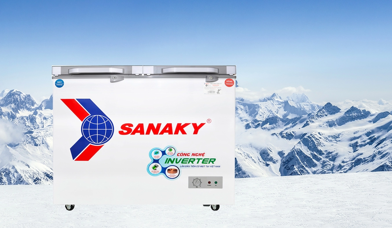 Tủ đông Sanaky Inverter 220 lít VH-2899W4K - Thiết kế 