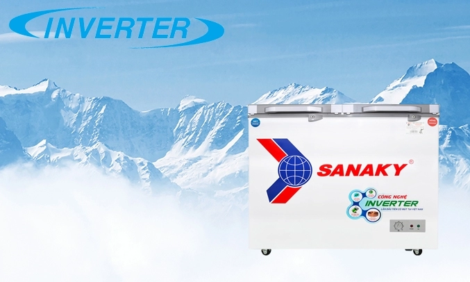 Tủ đông Sanaky Inverter 260 lít VH-3699W4K công nghệ inverter tiên tiến