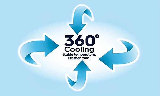 Tủ lạnh Electrolux ETB2802H-A màu bạc có công nghệ làm lạnh xoay chiều