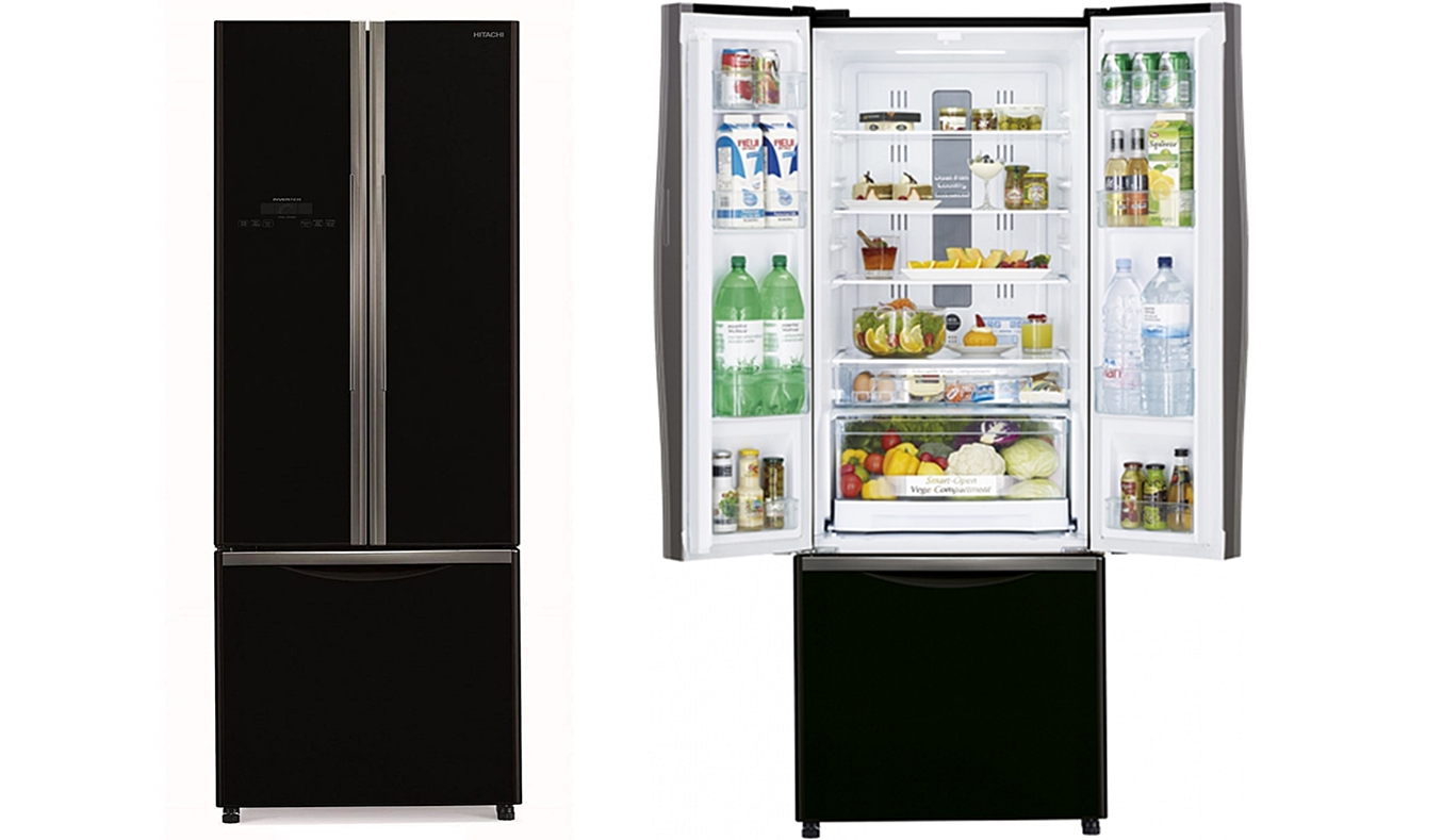 Tủ lạnh Hitachi R-WB545PGV2 455 lít đen dung tích khủng tiết kiệm điện