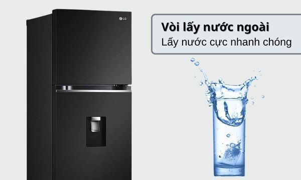 Tủ lạnh LG Inverter 334 lít GN-D332BL vòi lấy nước bên ngoài