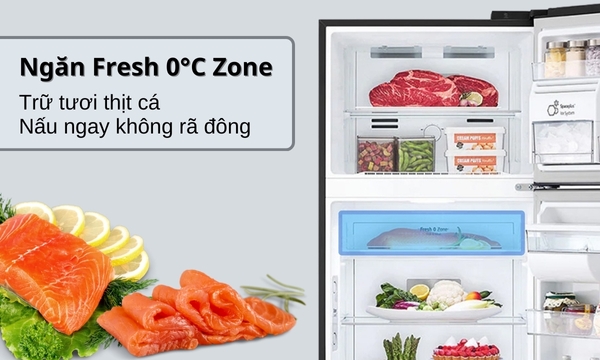 Tủ lạnh LG Inverter 374 lít GN-D372BLA Ngăn Fresh 0°C Zone 