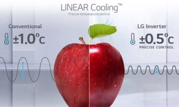 Tủ lạnh LG Inverter 374 lít GN-D372PS Công nghệ Linear Cooling bảo quản thực phẩm tươi ngon