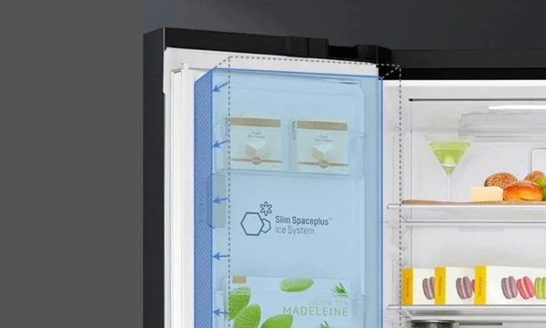 Tủ lạnh LG Inverter 494 lít GR-D22MBI Hệ thống làm đá tinh gọn Slim SpacePlus™