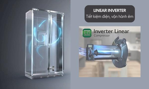 Tủ lạnh LG Inverter 494 lít GR-D22MBI công nghệ Inverter Linear
