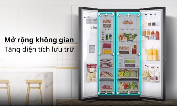 Tủ lạnh LG Inverter 635 lít GR-D257WBbộ lọc Hygiene FRESH