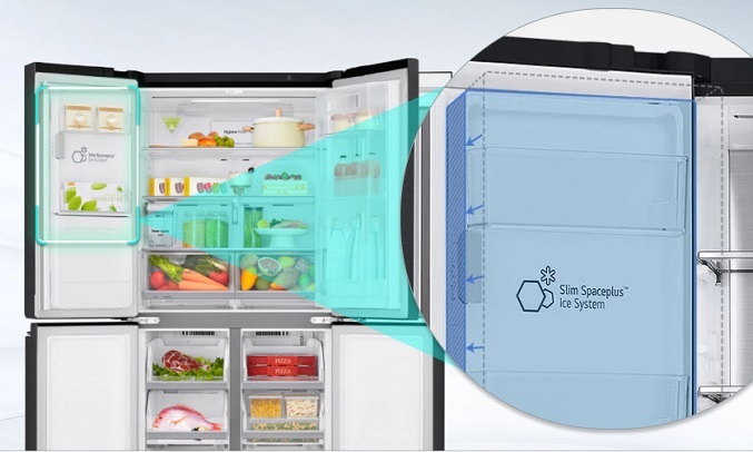 Tủ lạnh LG Inverter 496 lít GR-X22MB - Hệ thống làm đá SpacePlus