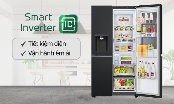 Tủ lạnh LG Inverter 635 lít GR-X257BL công nghệ Inverter Linear