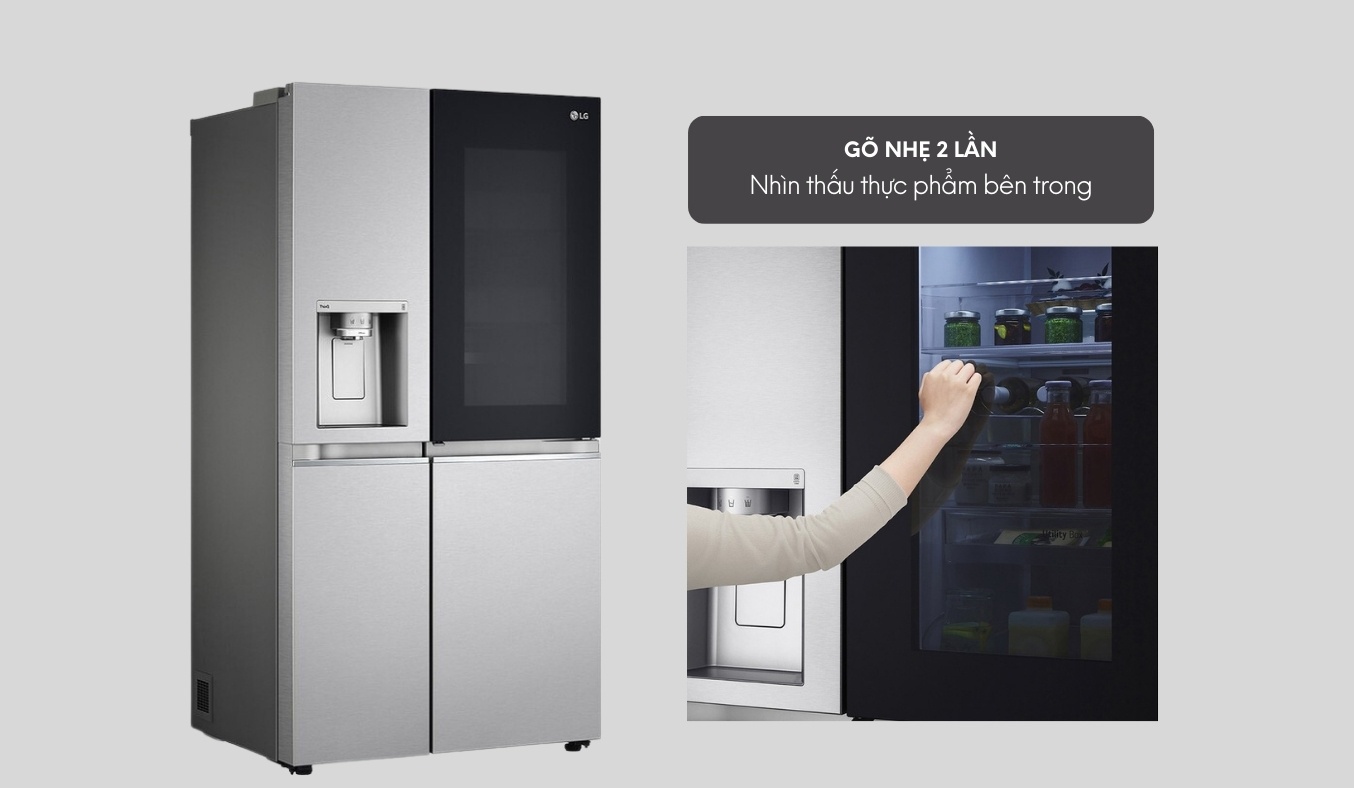 Tủ lạnh LG Inverter 635 lít GR-X257JS Công nghệ InstaView Door-in-Door