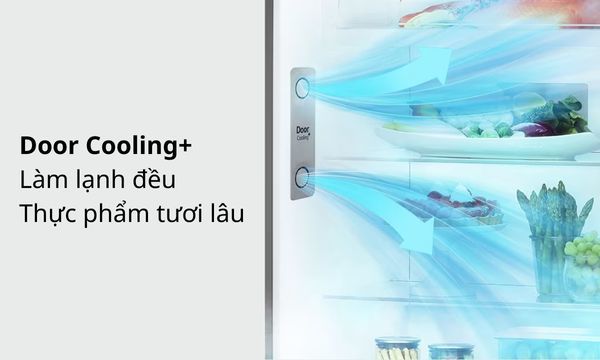 Tủ lạnh LG Inverter 374 lít GN-D372PS Door Cooling làm lạnh từ cửa tủ