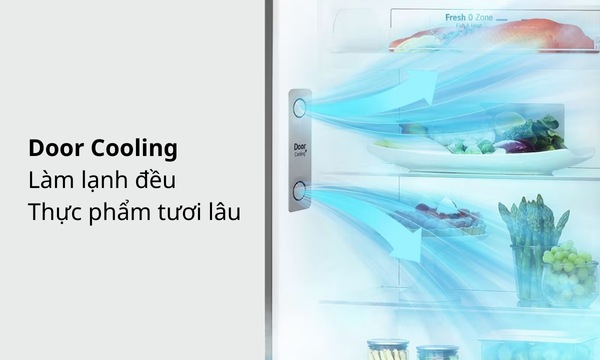 Tủ lạnh LG Inverter 266 lít GV-B262BL Công nghệ Linear Cooling bảo quản thực phẩm tươi ngon