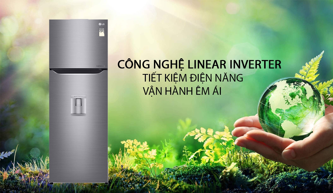 Tủ lạnh LG Inverter 255 lít GN-D255PS linear inverter tiết kiệm điện