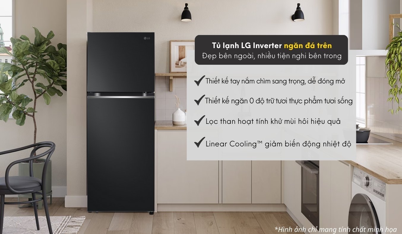 Tủ lạnh LG Inverter 315 lít LTB31BLM