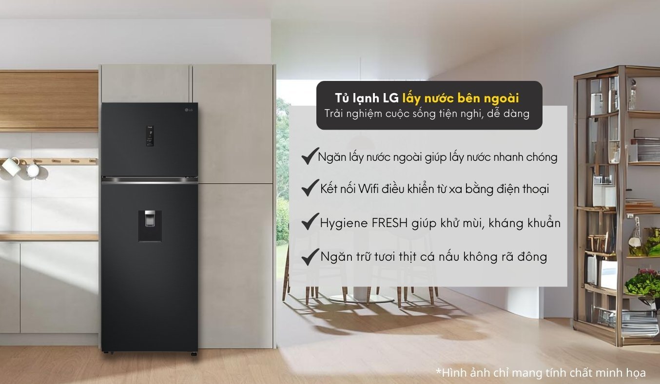 Tủ lạnh LG Inverter 459 lít LTD46BLMA