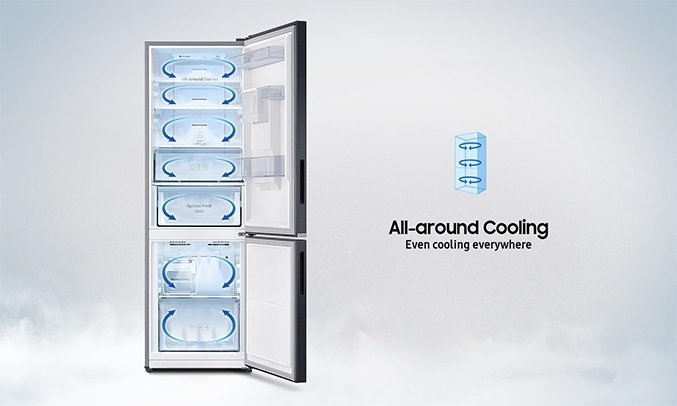 Tủ lạnh Samsung RB27N4180B1 màu đen mờ công nghệ làm lạnh vòm
