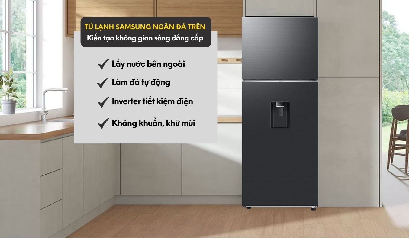 Tủ lạnh Samsung Inverter 406 lít RT42CG6584B1SV- Thiết kế sang trọng