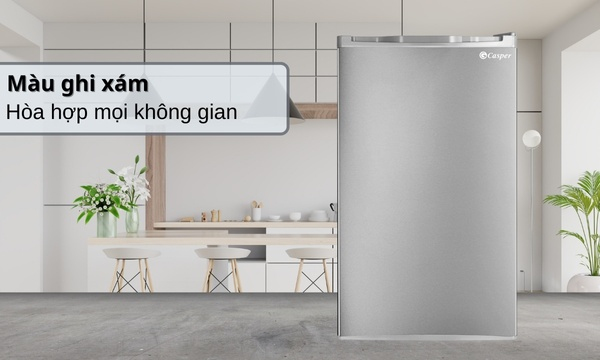 Tủ lạnh Mini Casper 95 lít RO-95PG - Màu ghi xám sang trọng