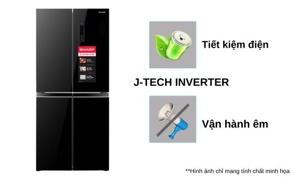 Tủ lạnh Sharp Inverter 362 lít SJ-FX420VG-BK tiết kiệm điện, vận hành bền bỉ