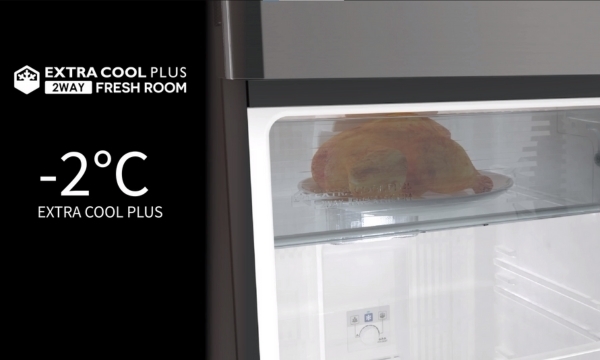 Tủ lạnh Sharp Inverter 360 lít SJ-XP382AE-SL - Ngăn đông mềm Extra Cool Plus -2°C