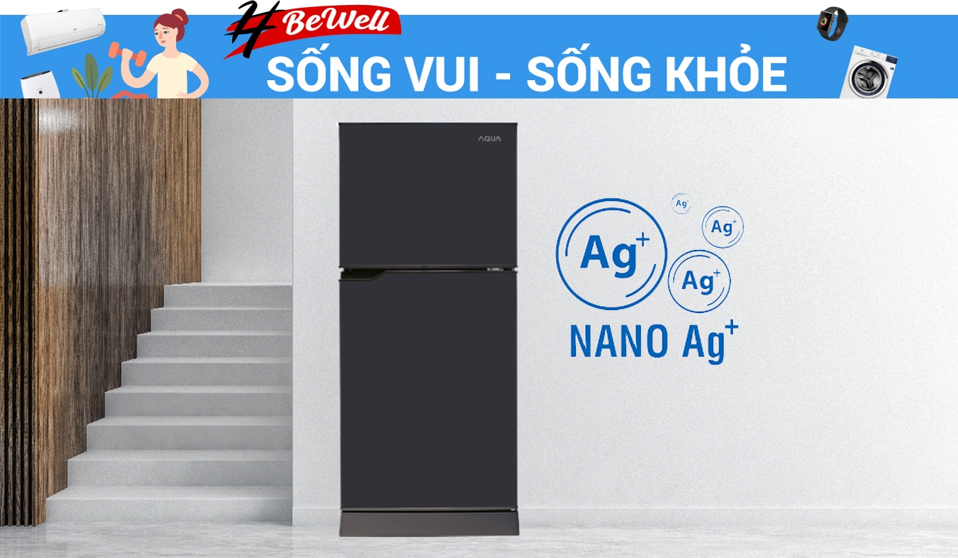 Tủ lạnh Aqua 130 lít AQR-T150FA (BS) - Kiểu dáng truyền thống đơn giản, tinh gọn