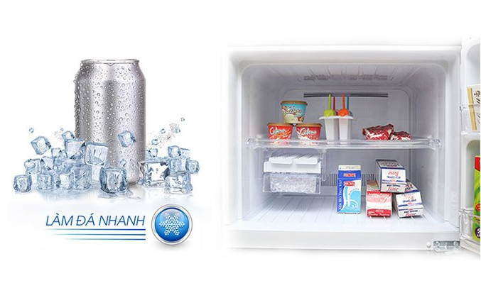 Tủ lạnh Sharp SJ-XP400PG-BK làm đá siêu nhanh