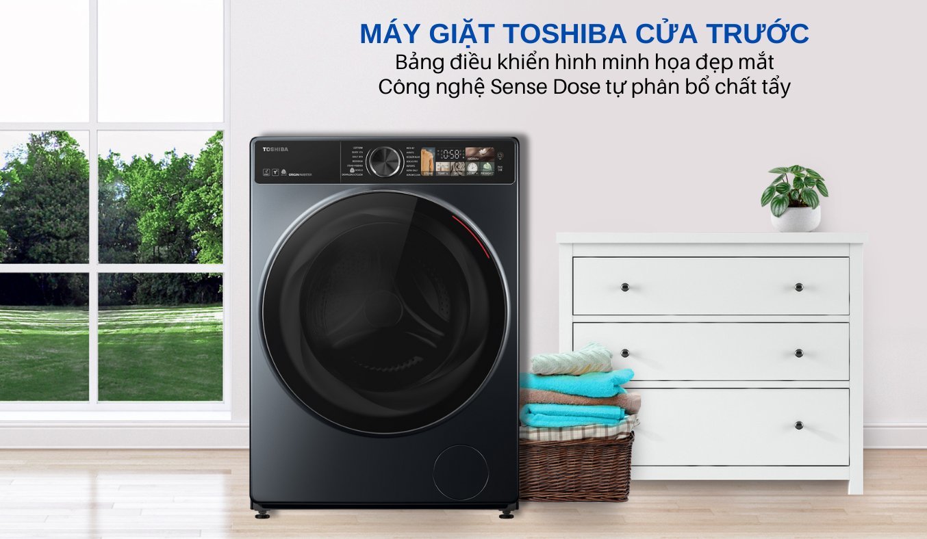 Máy giặt Toshiba Inverter 10.5 kg TW-T25BZU115MWV(MG) Máy giặt Toshiba thiết kế sang trọng