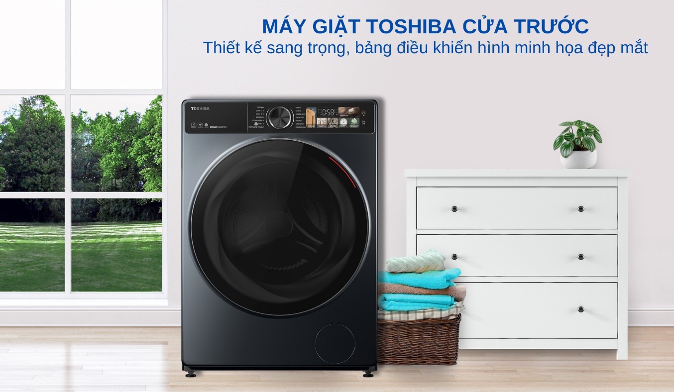 Máy giặt Toshiba Inverter 10.5 kg TW-T25BU115MWV(MG) Máy giặt Toshiba thiết kế sang trọng